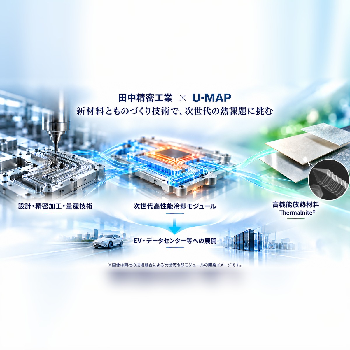 株式会社U-MAPと田中精密工業株式会社の資本業務提携